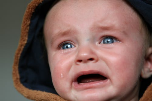 an infant crying