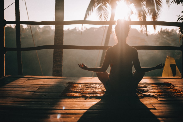 A Woman Meditating