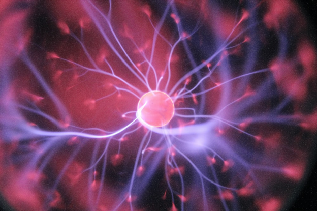 neurons firing in a brain